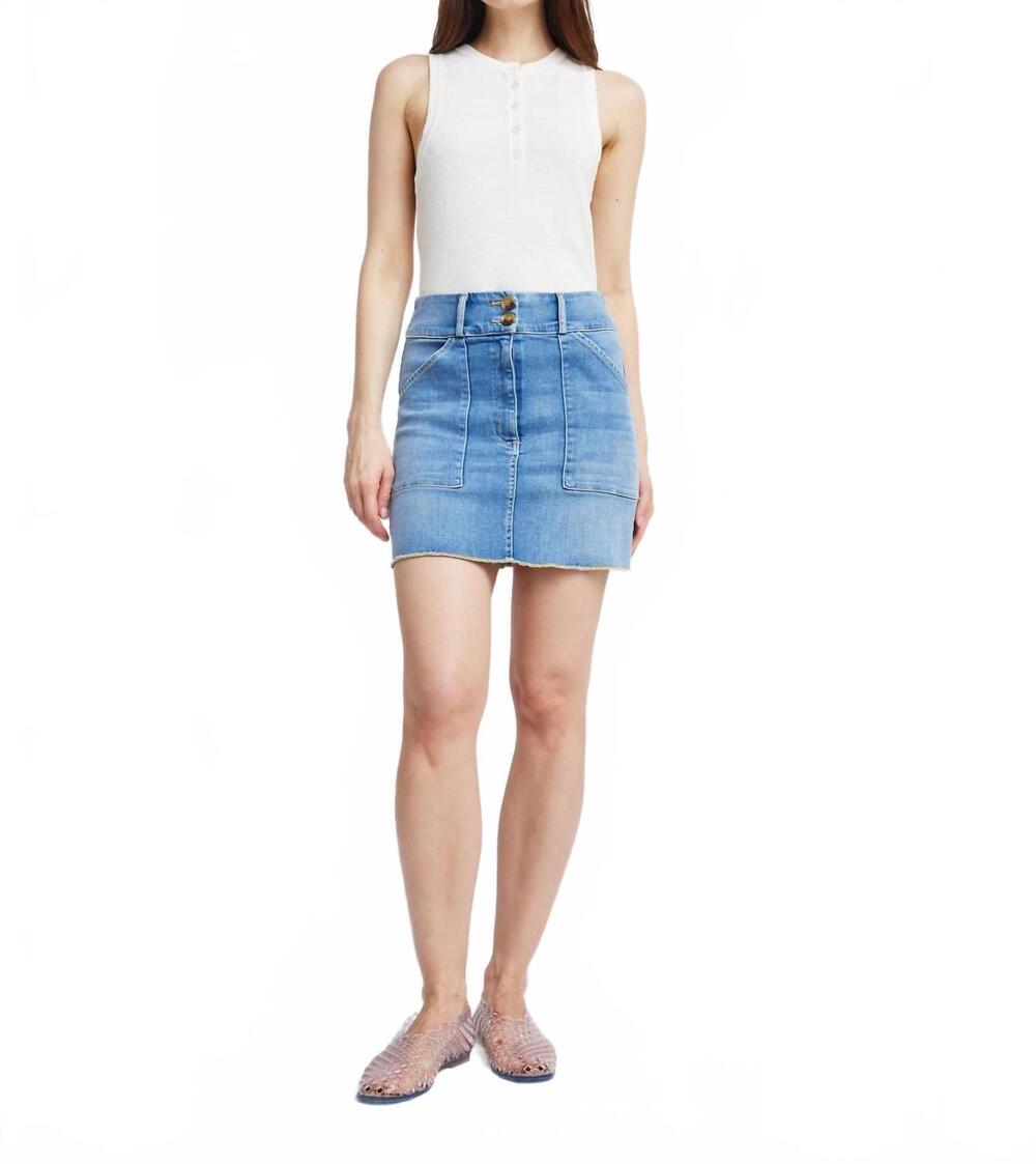 NEW SELF CONTRAST claire henley tank top in ivory